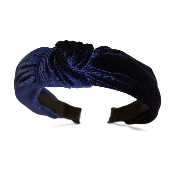 CLEARANCE Catch a Thief - Navy Velvet Turban Headband