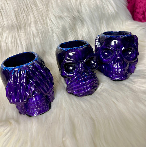 See, Speak & Hear no evil - Candle Holders (set) Glow in the Dark
