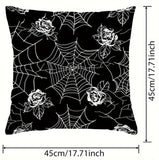 Spider Web & Roses - cushion cover