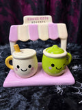 Salt & Pepper Shaker Set - Kawaii Latte (ceramic) in gift box