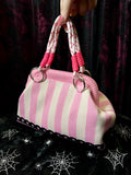 Pink & White Candy Stripes - Handbag