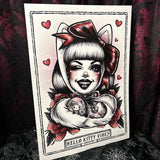 Hello Kitty Vibes A3 Print - Art By Rose Demon