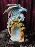 Blue Dragon on Holow Tree Lair 26cm
