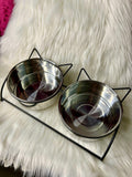 Cat Ear Double Bowls - medium