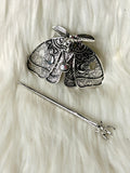 Skull Moth Hair Pin