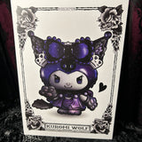Kuromi Wolf A4 Print - Art By Rose Demon