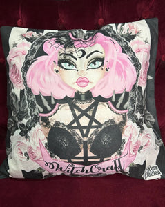 Drop Dead Gorgeous - WITCH CRAFT - Rose Demon cushion cover