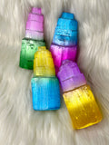 Selenite Tower Coloured 8-10cm Yellow / Blue