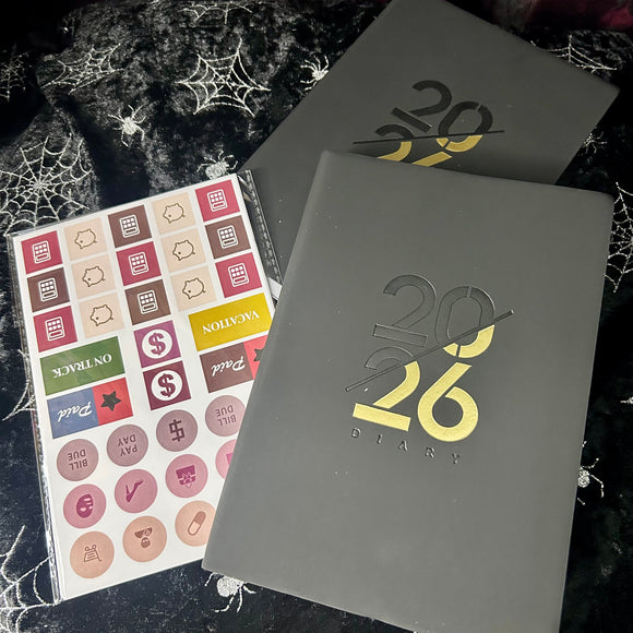 2026 - A5 365 Daily Planner - Black