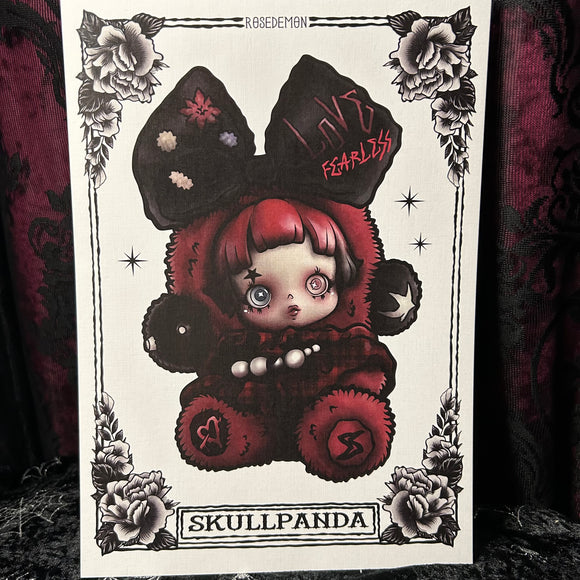 Skullpanda A4 Print - Art By Rose Demon