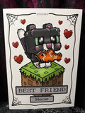 RD MineCraft Kitty Fanart A4 Print - Art By Rose Demon