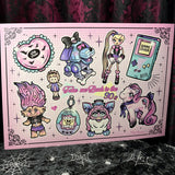 RD Take Me Back To The 90's (Pink Version) A3 Print - Art By Rose Demon