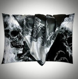 Smokey Skulls - Satin Pillow Cases