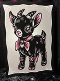 RD Grey Goat A4 Print - Art By Rose Demon