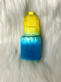 Selenite Tower Coloured 8-10cm Yellow / Blue