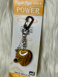 Wishstone Tigers Eye Heart - Bag Charm