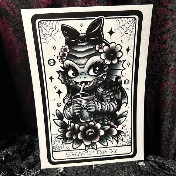 Swamp Baby A4 Print - Art By Rose Demon