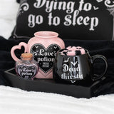 Gothic Love Potion Heart Shaped Mug