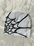 Spider Web Beanie - White & Black