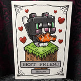 RD MineCraft Kitty Fanart A4 Print - Art By Rose Demon
