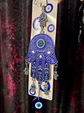 Hamsa Hand with Evil Eye Blue 28cm