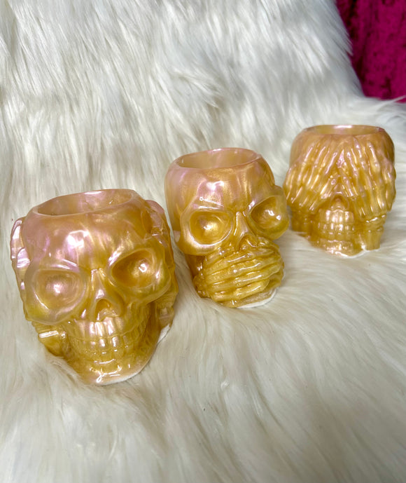 See, Speak & Hear no evil - Candle Holders (set) Glow in the Dark