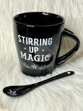 Stirring Up Magic Mug & Spoon Set - Black