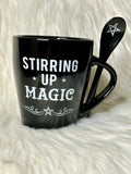 Stirring Up Magic Mug & Spoon Set - Black