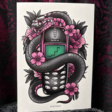 RD Nokia Snake A4 Print - Art By Rose Demon