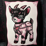 RD Light Pink Goat A4 Print - Art By Rose Demon