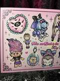 RD Take Me Back To The 90's (Pink Version) A3 Print - Art By Rose Demon
