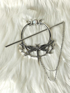 Mystic Dragonfly & Moon Hair Pin