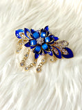 Opulence Hair Clip Floral Blue