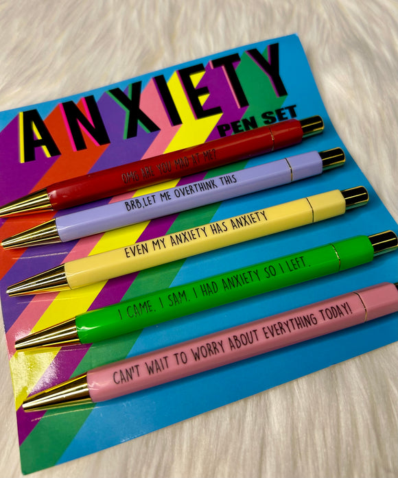 5pce Pen Set - Anxiety