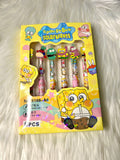 Spongebob Squarepants Stationary - 6pce Pen Set