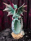 Blue Dragon Guarding Egg Nest 31.5cm