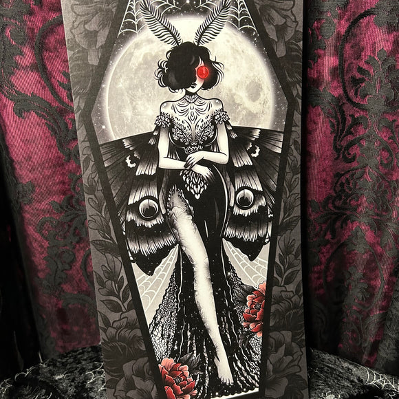 Moth Lady Mini Scroll - Art By Rose Demon