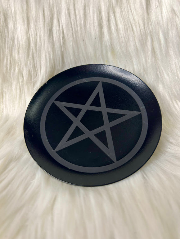 Iron Pentagram Offering Plate - Cande Holder