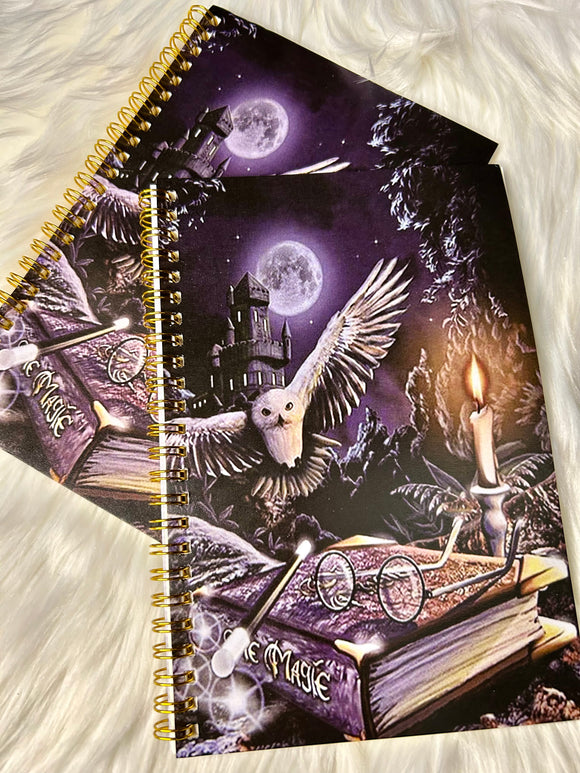 Owl Magic - Spiral Notebook - Ruled 50 Pages