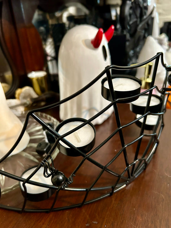 Spider Web Statement Decor - Tea light Candles