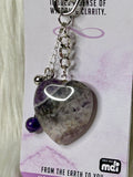 Wishstone Amethyst Heart - Bag Charm