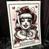 Hello Kitty Vibes A4 Print - Art By Rose Demon