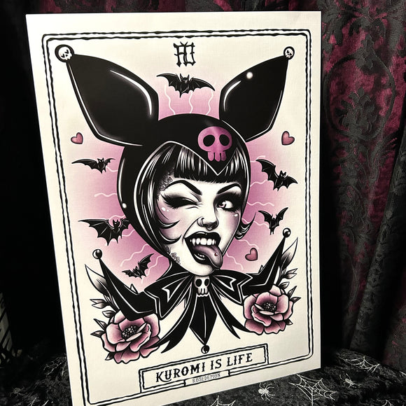 Kuromi is Life A3 Print - Art By Rose Demon