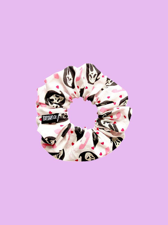 TSDC Stash Scrunchie Mini - 12cm - Ghostface & Hearts - Pink