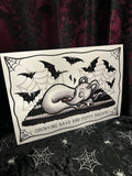Counting Bats & Puppy Dreams A4 Print - Art By Rose Demon