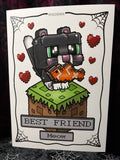 RD MineCraft Kitty Fanart A4 Print - Art By Rose Demon