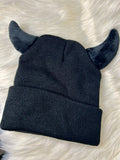 Horn Beanie - Black