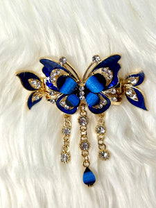 Opulence Hair Clip Butterfly Blue