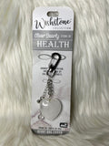 Wishstone Clear Quartz Heart - Bag Charm