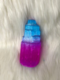 Selenite Tower Coloured 8-10cm Blue / Magenta